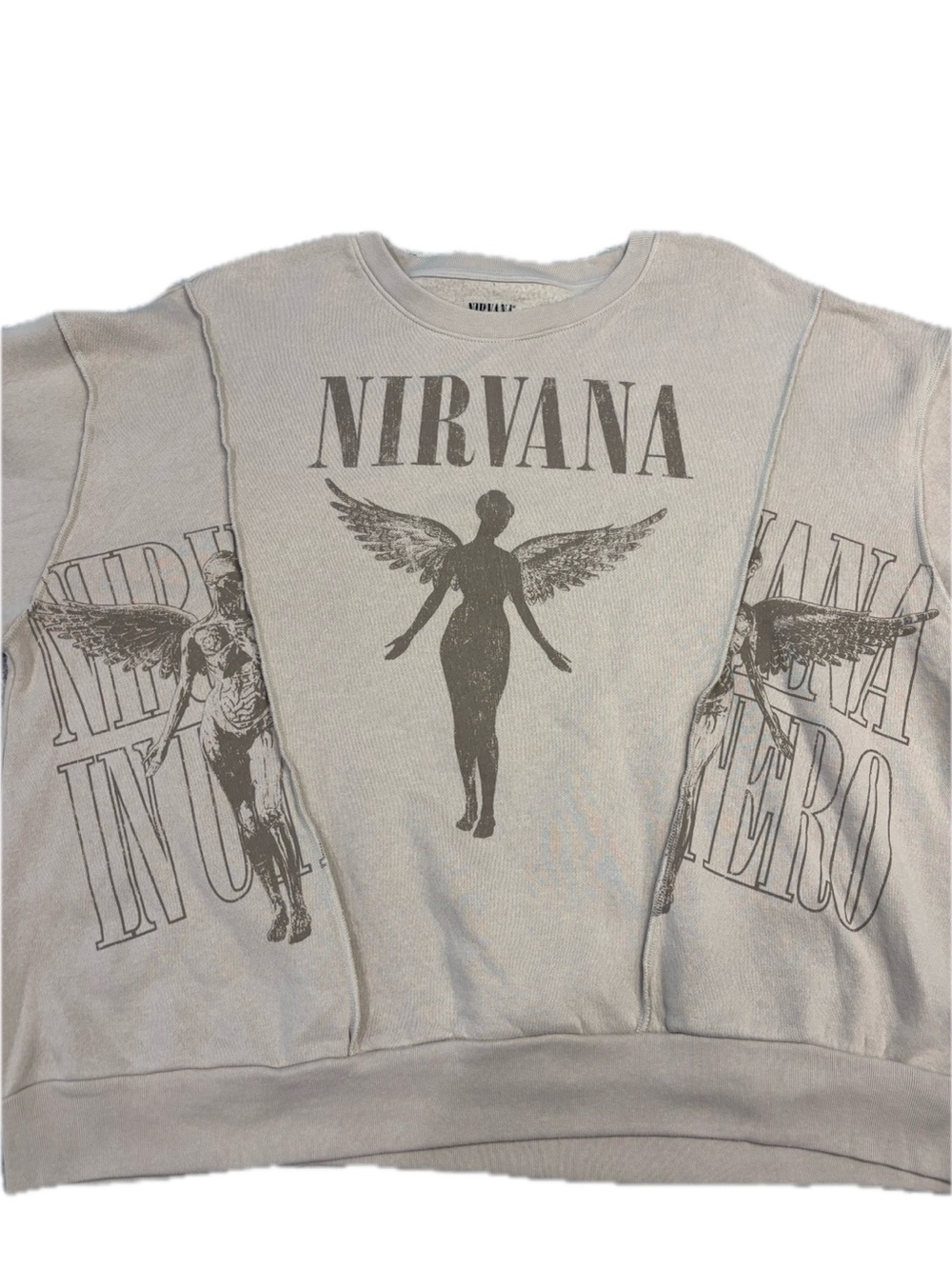 NIRVANA NWT Size: M Men’s Beige Crewneck Sweatshirt Cotton and Polyester